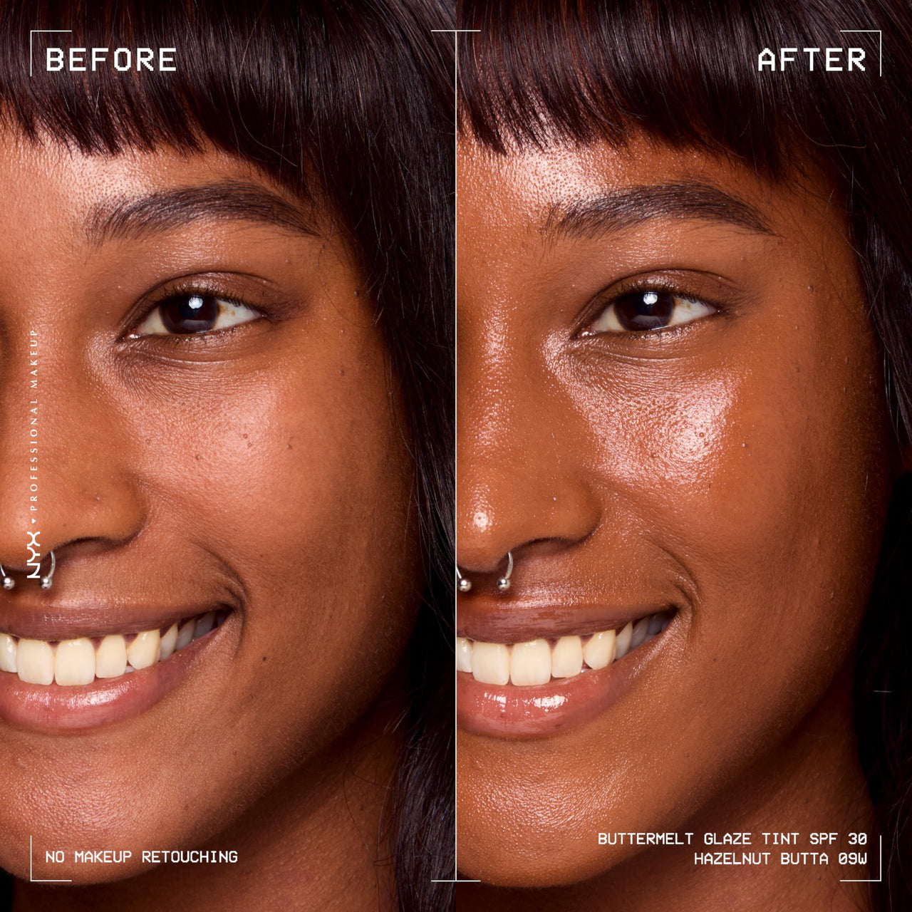 NYX PROFESSIONAL MAKEUP Buttermelt Glaze Soft Glow Skin Tint + SPF 30, Up To 12HR Wear, 09 Hazelnut Butta
