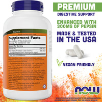 Thumbnail for Now Betaine HCl 648mg 240 Veg Capsules (Pack of 2) - Digestive Enzymes Supplement - Enhanced with Pepsin Protease for Protein Digestion Support
