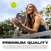 Thumbnail for Franklin Sports Outdoor - X-40 Pickleball Balls - USA (USAPA) Approved - 12 Pack Outside - Optic Yellow - US Open Ball