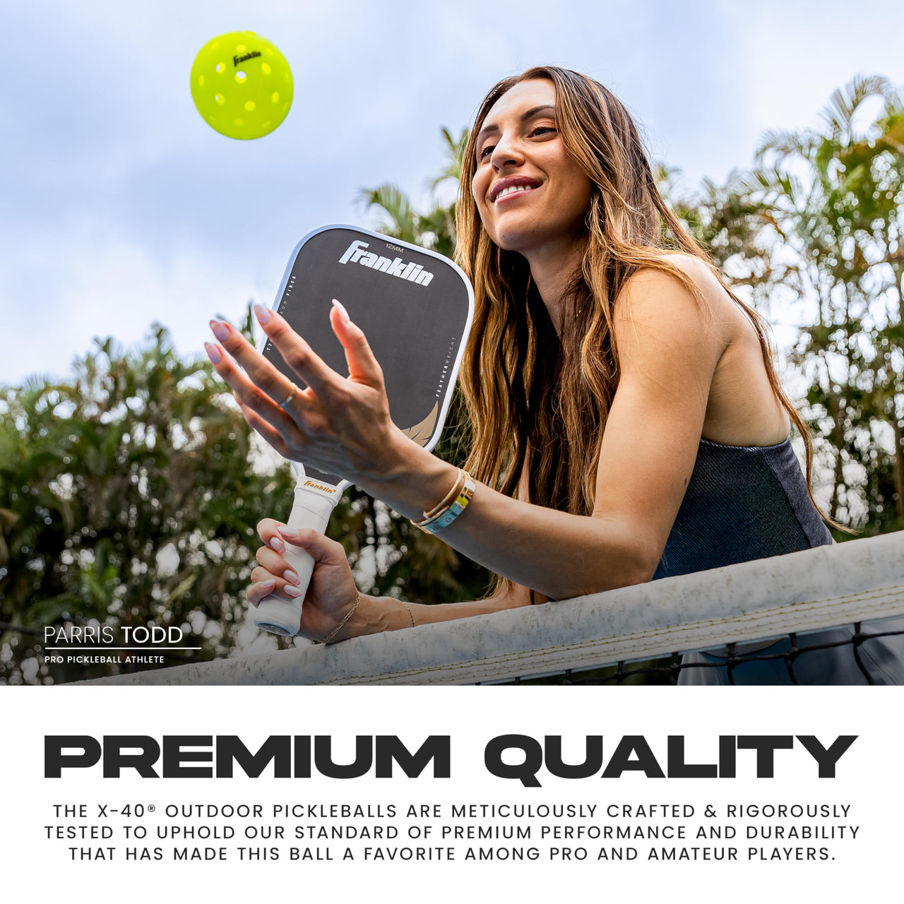 Franklin Sports x-40 Performance Outdoor Pickleballs - Usapa Approved (12 Pack)