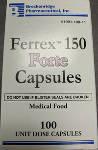 Thumbnail for Ferrex 150 Forte Capsules - 100 Count Blister Pack