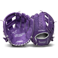 Thumbnail for Franklin Sports unisex teen and Franklin Sports Kids Baseball Gloves Meshtek Child s Tball Glove Ball Set Boys Girls Teeball, Purple/Chrome, 9.5 US