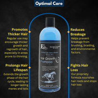 Thumbnail for E3 Hair Growth Shampoo with AnaGain (Pea Sprouts), Aloe Vera and Vitamins A, C, E & F, 16oz - Promotes Fuller, Thicker Hair, Nourishes and Strengthens, Natural Ingredients (Human Grade Ingredients)