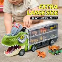 Thumbnail for JOYIN 13 in 1 Dinosaur Toys for Kids 3-5, Transport Dinosaur Carrier Truck with 12 Pull Back Cars, Toddler Toys 3-4， Birthday Gifts for 3 4 5+ Year Old Boys