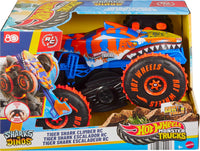 Thumbnail for Hot Wheels Monster Trucks Remote Control Toy Vehicle, Large-Scale RC Tiger Shark Climber with 3 Modes of Play for Racing, Climbing & Stunting