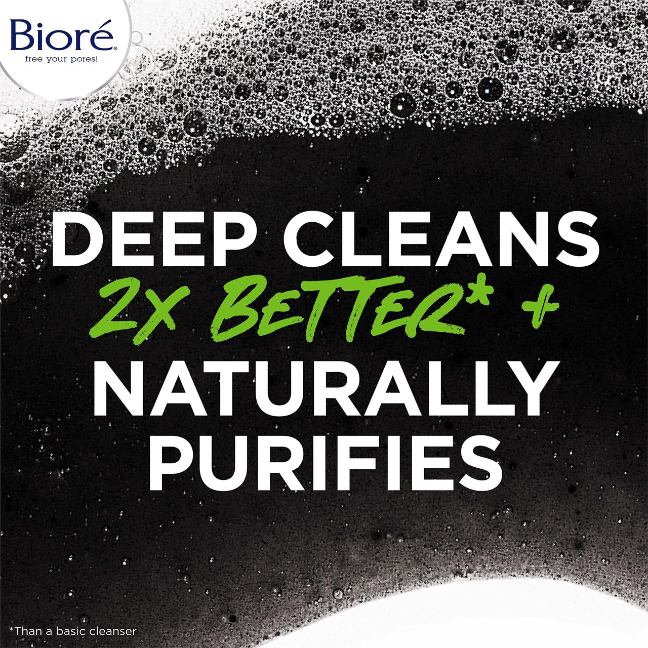 Bioré Men's Skincare Charcoal Face Wash, Deep Cleans Pores & Refreshes Skin, 6.77 Fl. Ounces