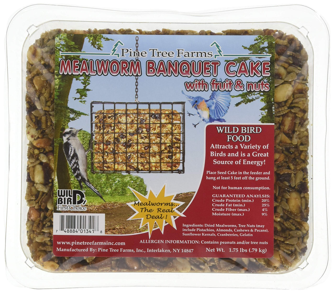 Pine Tree Farms 1341 Mealworm Banquet Cake, 1.75 lb