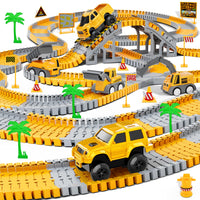 Thumbnail for Kids Toys 253 PCS Construction Race Tracks Toy for 3 4 5 6 7 8 Year Old Boys Girls, 5 PCS Construction Truck Car and Flexible Track Play Set Create A Engineering Road Games Toddler Toys Birthday Gifts