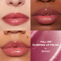 Thumbnail for Buxom Full-On Plumping Lip Polish, Tinted Lip Plumper Gloss with Peptides & Vitamin E, High-Shine Lip Gloss that Nourishes, Vegan, AJ Brandi (Sheer Burgandy Shimmer)
