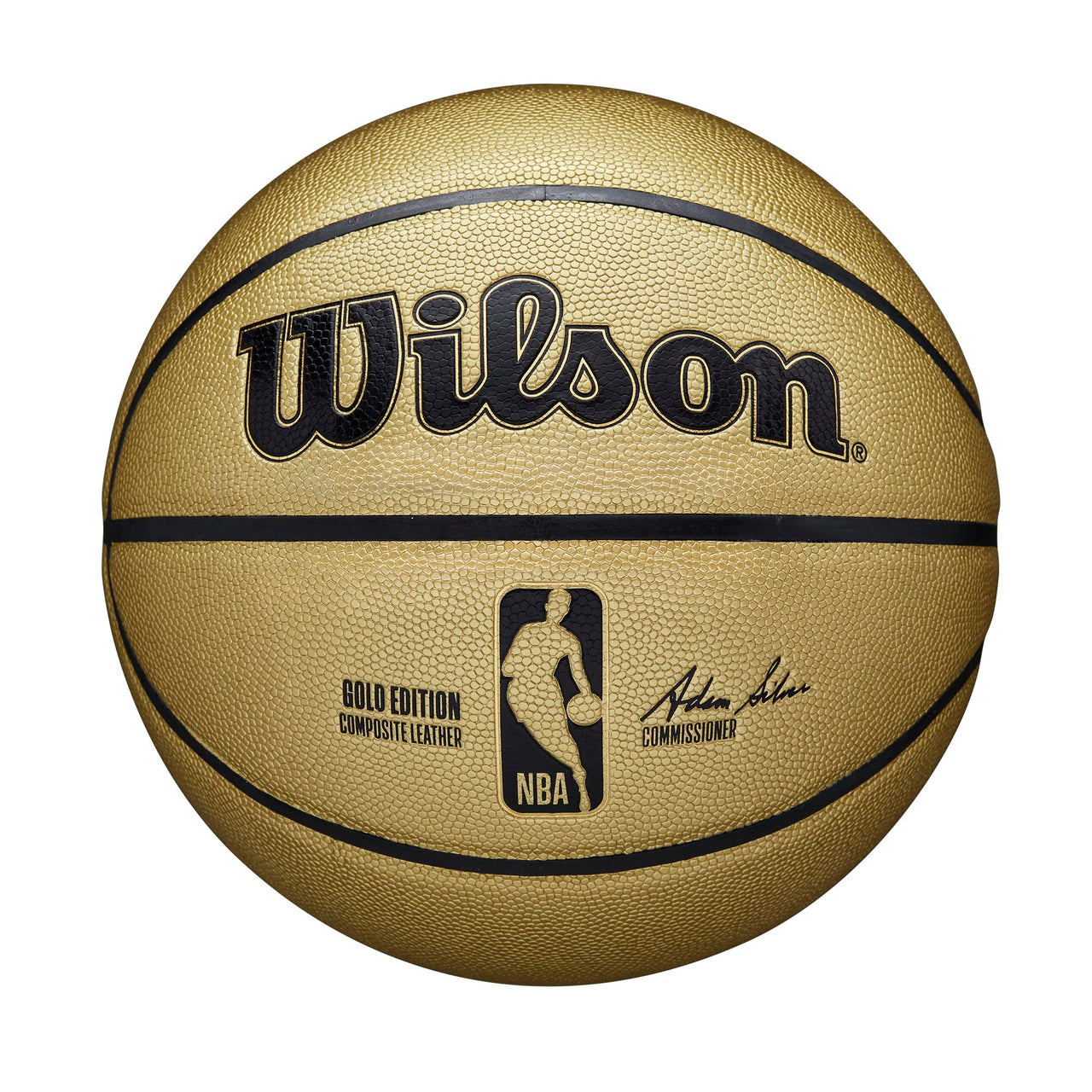 WILSON NBA Gold Edition Basketball - Gold/Black, Size 7-29.5"