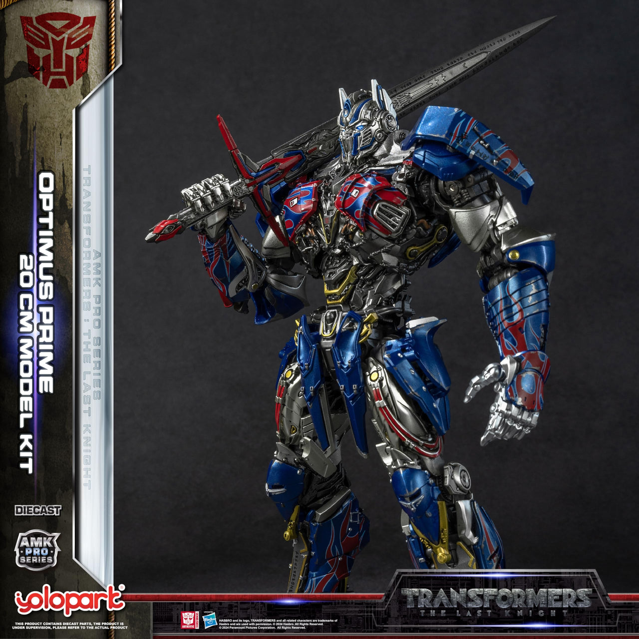 YOLOPARK Transformers: The Last Knight Optimus Prime with Upgraded Weaponry,Highly Articulated 7.87 Inch Transformers Action Figure for Ages 15 and Up,No Converting