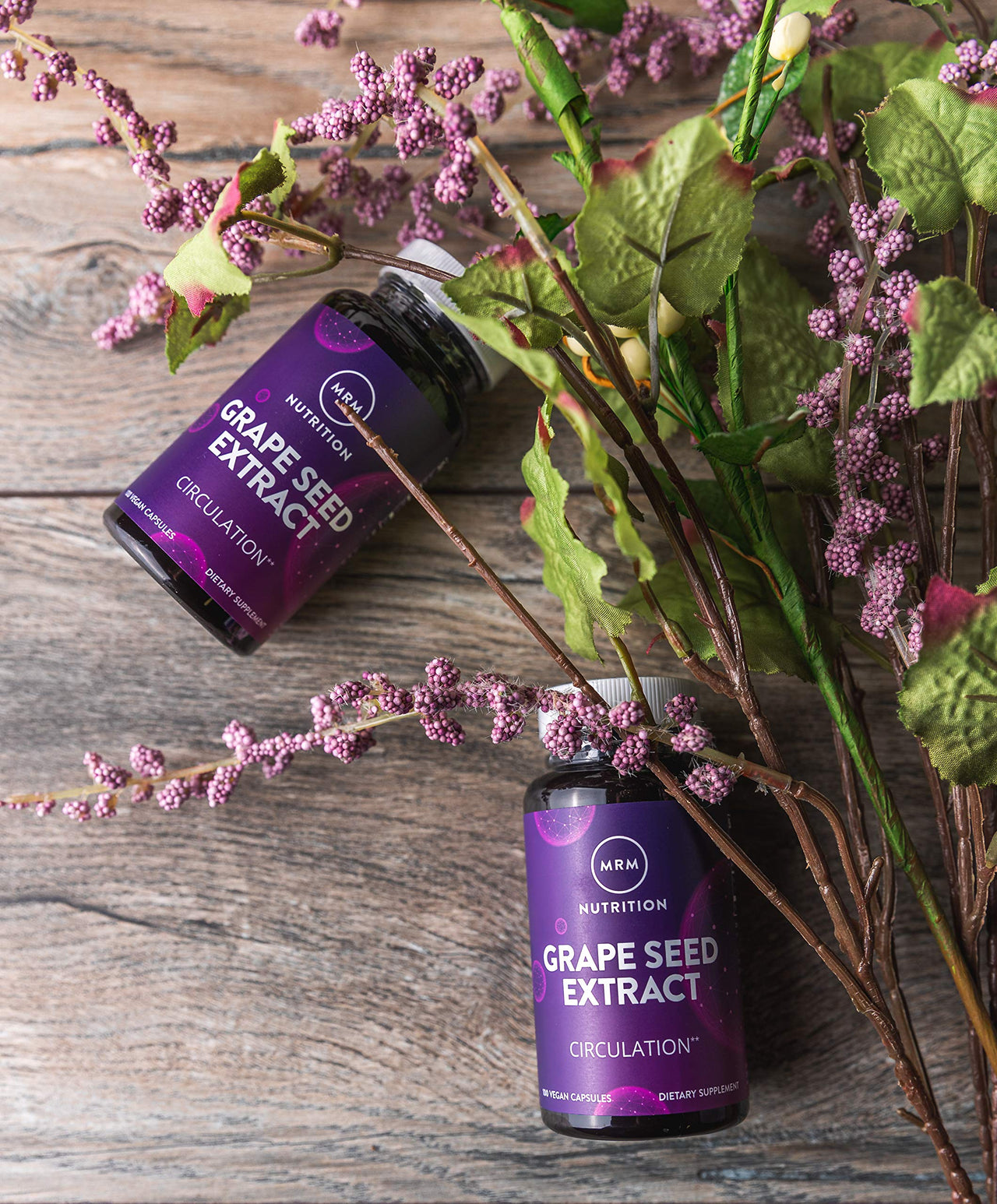 MRM Nutrition Grape Seed Extract Supplement - for Women & Men, Proanthocyanidins for Healthy Antioxidant & Circulatory Support, Grapeseed Capsules, Vegan, Gluten‑Free, Non‑GMO - 100 Servings