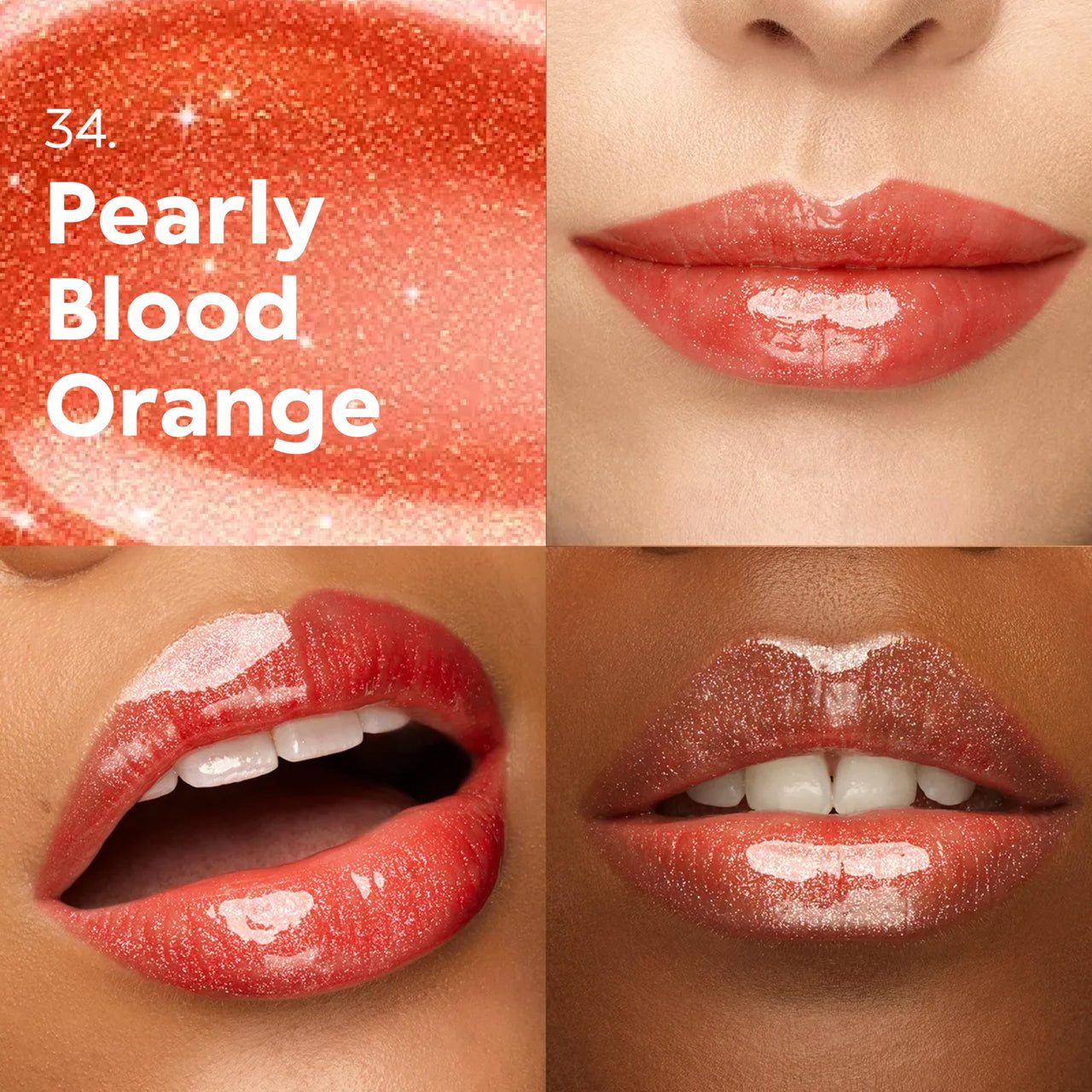 Kiko Milano 3D Hydra Lip Gloss – High Shine, Hydrating, Plumping, Non-Sticky, Moisturizing Lip Makeup – 34 Pearly Blood Orange – 6.5ml