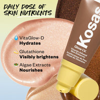 Thumbnail for Kosas Glow I.V. Vitamin-Infused Skin Enhancer Face Makeup - Tinted Beauty Highlighter for a Healthy Glow -Spark