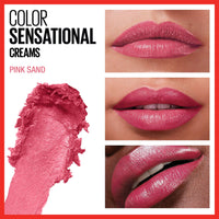 Thumbnail for Maybelline Color Sensational Lipstick, Lip Makeup, Cream Finish, Hydrating Lipstick, Pink Sand, Pink ,1 Count