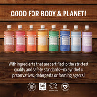 Thumbnail for Dr. Bronner's Pure-Castile Magic Liquid Soap - Made with Regenerative Organic Certified Oils- 18-in-1 Uses for Face, Body, Hand, Hair, Laundry & More- Vegan, Non-GMO- Body Wash- Peppermint,32oz