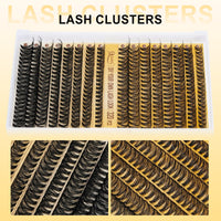Thumbnail for QUEWEL Lash Clusters Kit, 320 Pcs 30D+40D Lash Cluster Eyelash Extensions 9-16mm Lash Clusters Wispy Kit with Eyelash Clusters Bond and Seal Glue Remover Tweezers (30D+40D Kit)