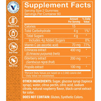 Thumbnail for Children's Elderberry Gummies with Echinacea & Propolis - Immune Support - Raspberry (120 Gummies)