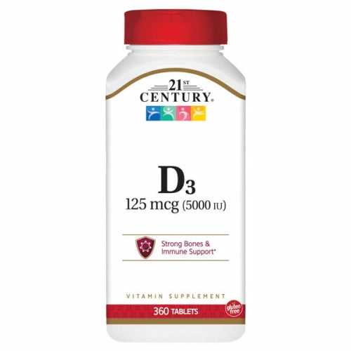21st Century Vitamin D3 125mcg 5000IU 360 Tabs