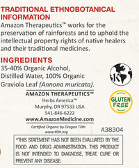 Thumbnail for Amazon Therapeutic Laboratories Organic Graviola (Annona Muricata) Liquid Extract (2 fl oz)
