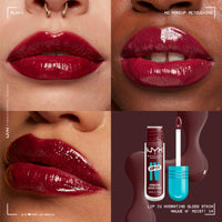Thumbnail for NYX PROFESSIONAL MAKEUP Lip IV Hydrating Glossy Lip Stain with 12HR Hydration - Mauve N Moist (Purple)