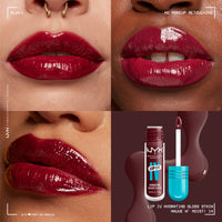 Thumbnail for NYX PROFESSIONAL MAKEUP Lip IV Hydrating Glossy Lip Stain with 12HR Hydration - Mauve N Moist (Purple)