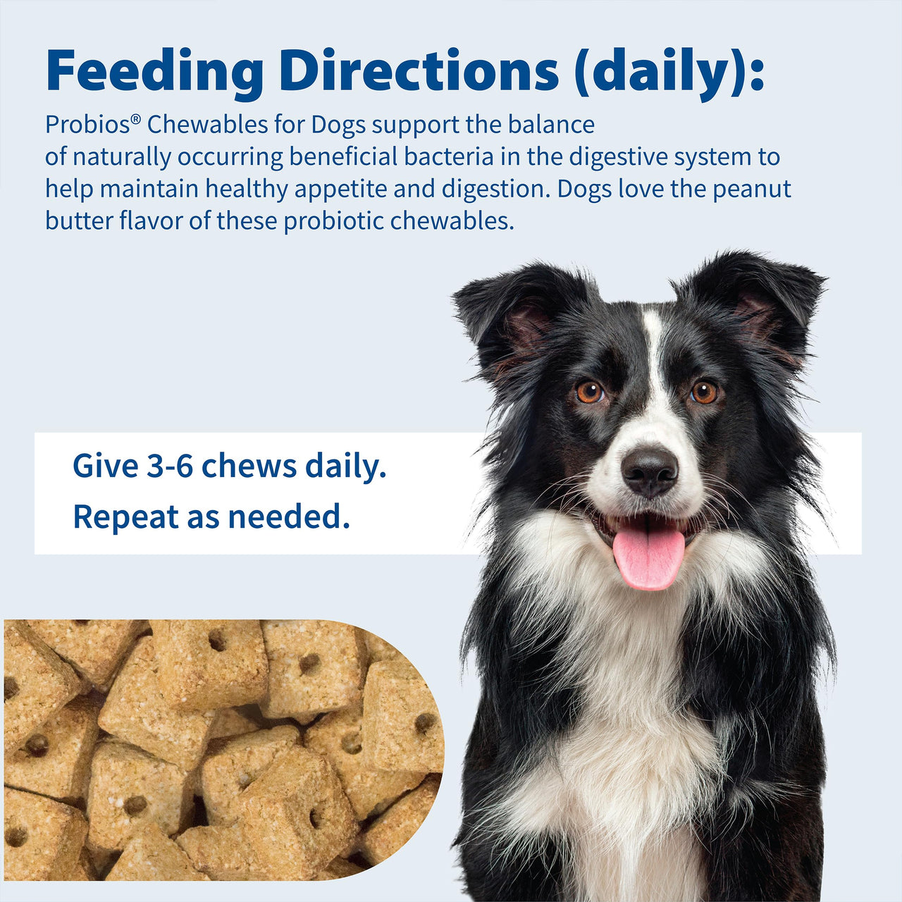 Probios Digestive Support Chewables for Dogs, Daily Probiotic Supplement for Gut Health, Digestion & Immune Support, 1 lb