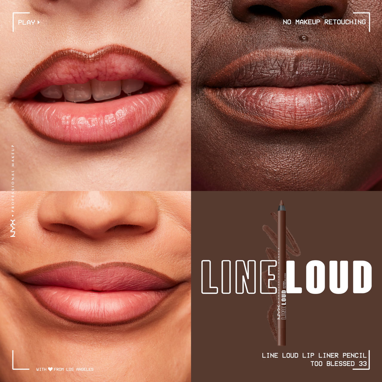 NYX PROFESSIONAL MAKEUP Line Loud Lip Liner, Longwear and Pigmented Lip Pencil with Jojoba Oil & Vitamin E - Leave A Legacy