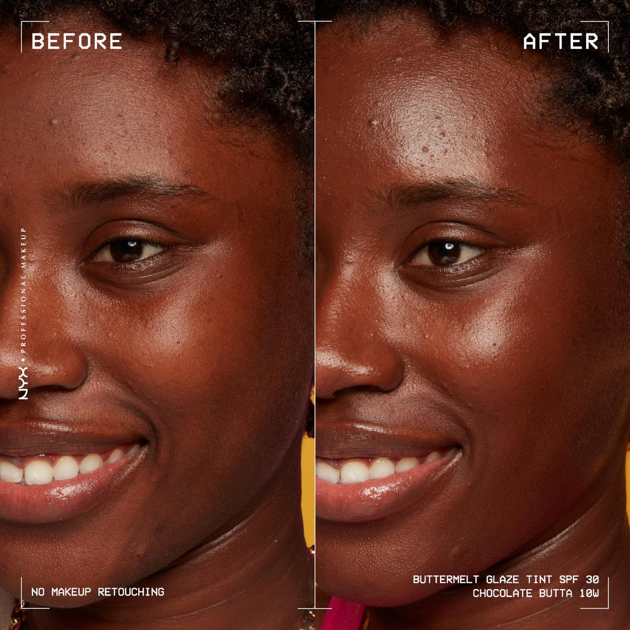 NYX PROFESSIONAL MAKEUP Buttermelt Glaze Soft Glow Skin Tint + SPF 30, Up To 12HR Wear, 10 Chocolate Butta