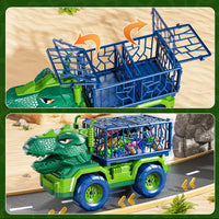 Thumbnail for Guminnara 22 in 1 Toddler T-rex Dinosaur Truck Toy Set for Kids Boys 3-5 5-7, Tyrannosaurus Carrier Transport Truck with 18 Jurassic Dino Figures Birthday Toy for Boys Girls 3 4 5 6 7 Years Old