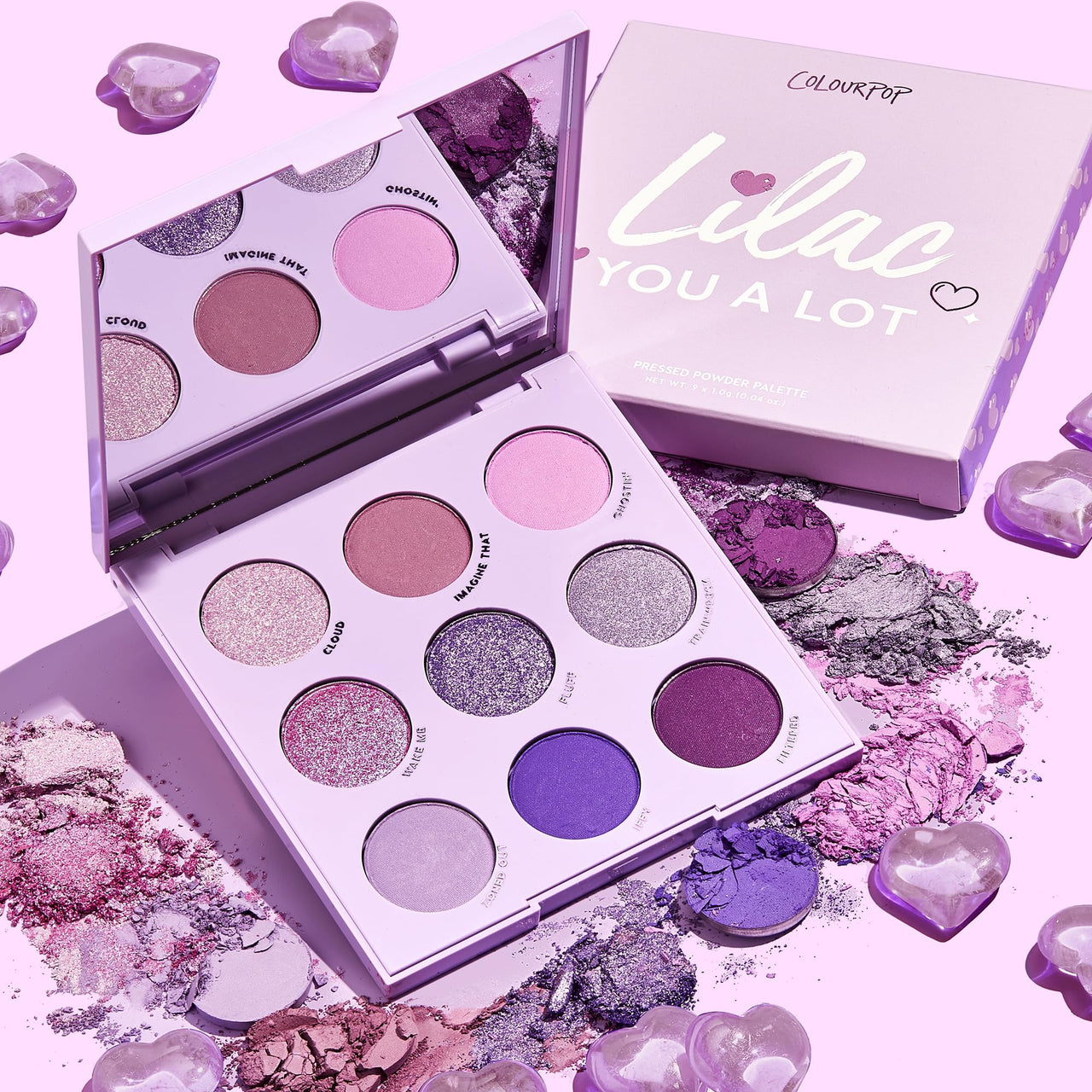 ColourPop Lilac You A Lot Shadow Palette - Purple Shadow Palette with Metallic and Matte Finishes - High-Pigment Makeup with a Long-Wearing Formula (0.3 oz)