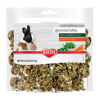 Thumbnail for Kaytee Granola Bites with Superfoods Spinach and Carrot for Rats, Mice, Hamsters, Gerbils, Rabbits, Guinea Pigs and Chinchillas, 4.5oz