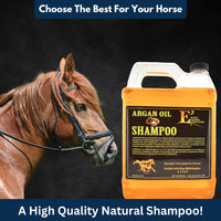 Thumbnail for E3 Argan Oil Shampoo - Luxurious Pet Grooming Solution for Nourished & Rejuvenated Coat - Enriched with Hydrating Argan Oil for Lustrous Shine - Ideal for Horses - Deep Conditioning (1 gal), Brown