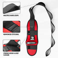 Thumbnail for Neoprene Padded Foot & Calf Stretcher for Plantar Fasciitis, Achilles, Tendonitis, Hamstring & Heel Spurs - Adjustable Leg Stretch Strap with Velcro - Stretching Strap for Leg Recovery and Flexibility