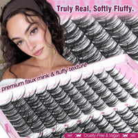 Thumbnail for Natural Lash Clusters Spiky Eyelash Extensions Wispy Individual Lashes Manga Eyelash Individuals 120 Pcs CC-Curly Cluster Eyelash Extensions 10-16MM Mixed DIY Lash Extensions by Mavphnee