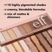 Thumbnail for e.l.f. Perfect 10 Eyeshadow Palette, Ten Ultra-pigmented Nude Shades, Blendable Formula, Vegan & Cruelty-free, Everyday Smoky (Packaging May Vary)