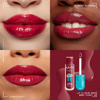 Thumbnail for NYX PROFESSIONAL MAKEUP Lip IV Hydrating Glossy Lip Stain with 12HR Hydration - Berry Thirsty (Red)