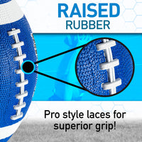 Thumbnail for Franklin Sports Grip-Rite 100 Rubber Junior Football - Blue
