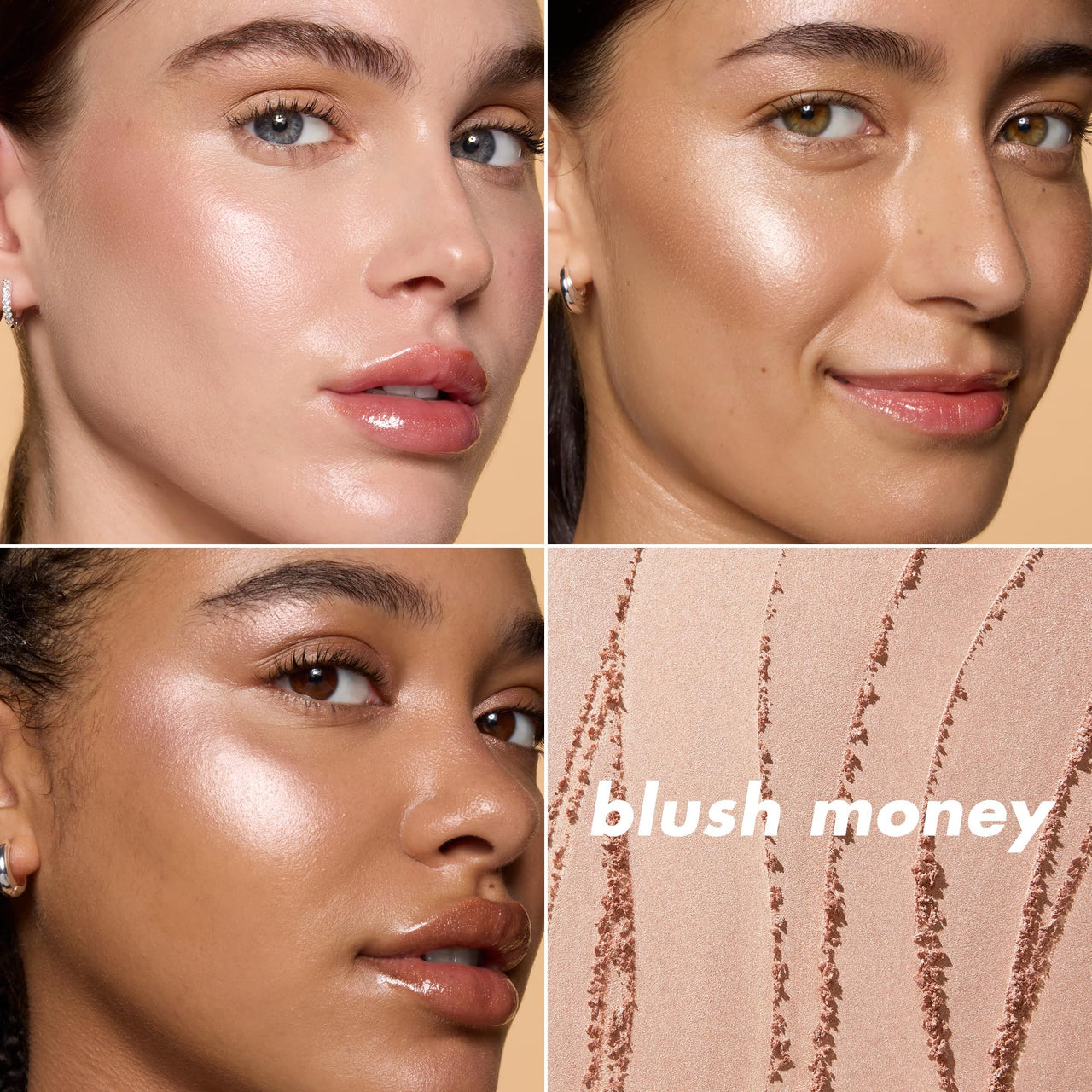 e.l.f. Halo Glow Silky Powder Highlighter, Long-Lasting Luminous Face Finish, Cake-Resistant With Micro-Shimmer, Vegan & Cruelty-Free, Blush Money