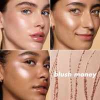 Thumbnail for e.l.f. Halo Glow Silky Powder Highlighter, Long-Lasting Luminous Face Finish, Cake-Resistant With Micro-Shimmer, Vegan & Cruelty-Free, Blush Money