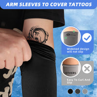 Thumbnail for BHYTAKI 6 Pairs UV Sun Protection Arm Sleeves, UPF 50 Sports Cooling Arm Compression Sleeves for Men Women Teenager