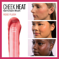 Thumbnail for Maybelline Cheek Heat Gel-Cream Blush Makeup, lightweight, Breathable Feel, Sheer Flush Of Color, Natural-Looking, Dewy Finish, Oil-Free, Rose Flush, 1 Count