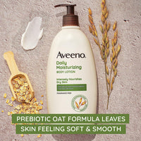 Thumbnail for Aveeno Daily Moisturizing Body Lotion for Dry Skin with Prebiotic Oat, Fragrance & Paraben Free, Non-Greasy, Non-Comedogenic, for Sensitive Skin & 48-Hour Moisturizer 18 Fl Oz