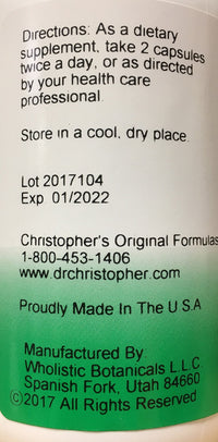 Thumbnail for Christopher's Original Formulas Echinacea and Goldenseal - 100 Vegetarian Capsules