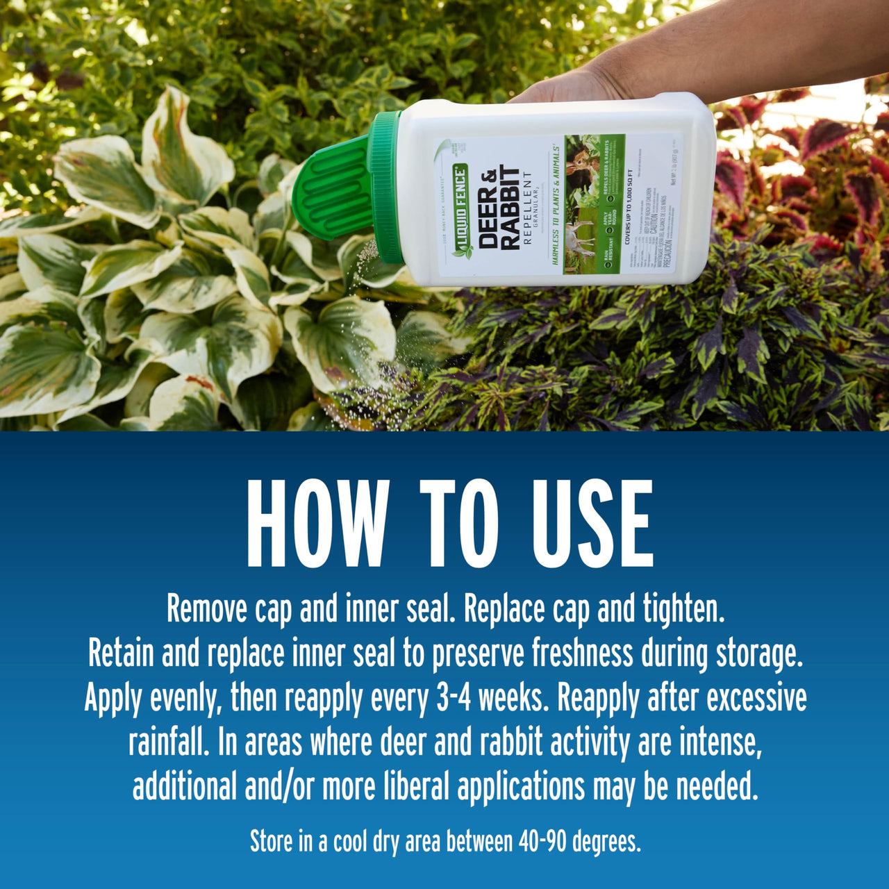 Liquid Fence Deer And Rabbit Repellent Granular 5 Pounds, Harmless To Plants And Animals