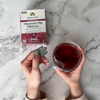 Thumbnail for NOW Give a Tea®, Heavenly Hip Hibiscus™, Herbal Punch Tea, Everyday Wellness with the Refreshing Punch of Hibiscus Flowers, Caffeine Free, 24 Tea Bags