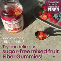 Thumbnail for Country Farms Fiber Care Prebiotic Gummies, 6g of Fiber Per Serving, GLP-1 Booster, FOS from Beets, Digestive Health and Bloat, Supports Regularity, Mixed Fruit Flavor, 120 Gummies, 40 Servings