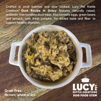 Thumbnail for Lucy Pet Products Kettle Creations Duck Dog Stew Recipe in Gravy 12.5oz, 12 Count (Pack of 1)