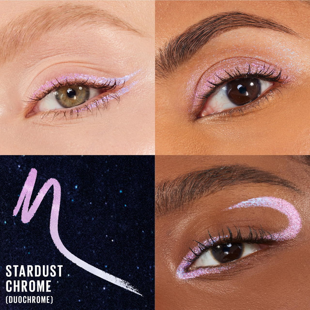 MAYBELLINE Tattoo Studio Long-Lasting Sharpenable Eyeliner Pencil, Glide on Smooth Gel Pigments with 36 Hour Wear, Waterproof, Stardust Chrome, 1 Count