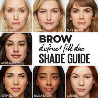 Thumbnail for Maybelline Brow Define and Fill Duo 2-in-1 Defining Pencil with Filling Powder, Soft Brown, 0.021 Ounce